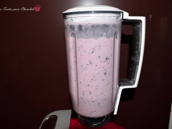 Batido de arándanos para la concentración - Preparación paso 1