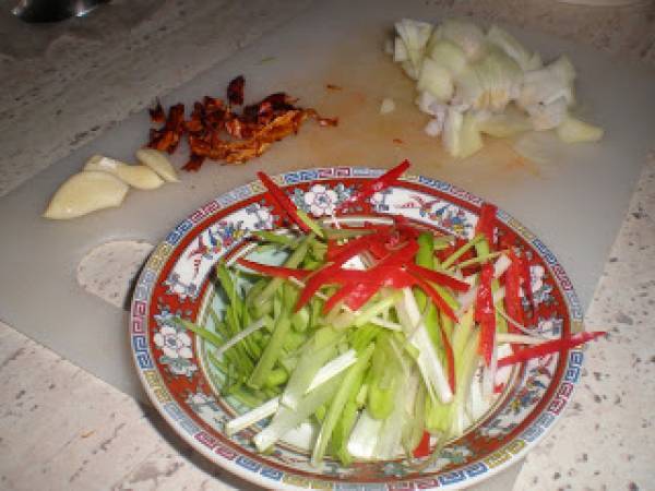 Pollo con anacardos estilo tailandes - Preparación paso 5