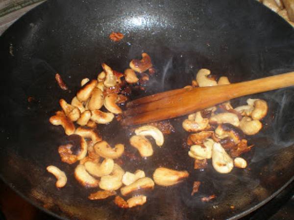 Pollo con anacardos estilo tailandes - Preparación paso 7
