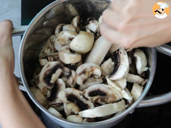 Crema de champiñón y cebolla - Preparación paso 2