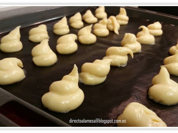Profiteroles (masa o pasta choux) - Preparación paso 3