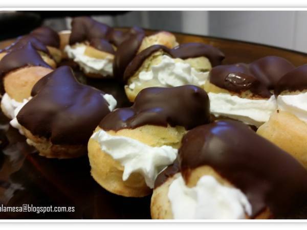 Profiteroles (masa o pasta choux) - Preparación paso 6