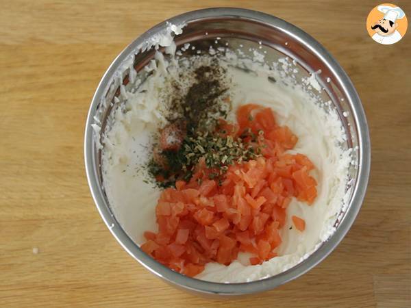 Cheesecake salado de salmón - Preparación paso 3