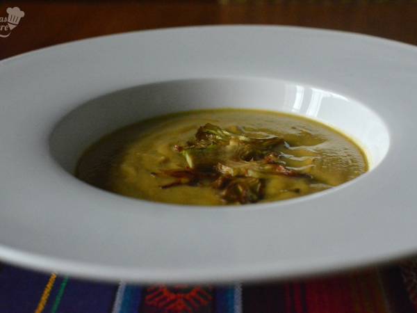 Crema de alcachofas casera - Preparación paso 1