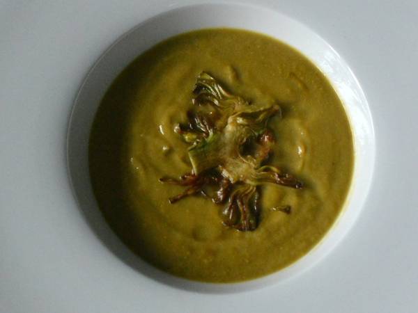 Crema de alcachofas casera - Preparación paso 2