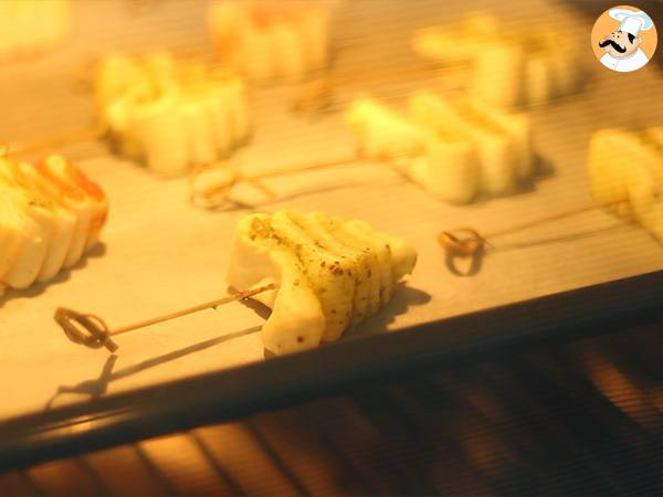 Arboles de Navidad de hojaldre con pesto - Preparación paso 5