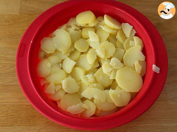 Tatín de patatas y queso cantal - Preparación paso 3