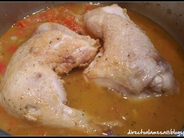 Contramuslos (y muslos) de pollo al curry - Preparación paso 4