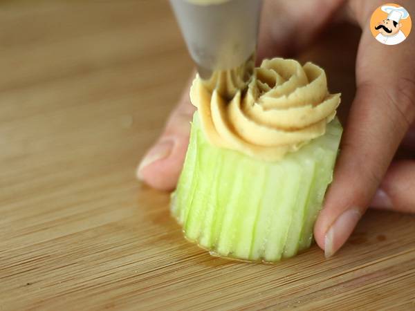 Cupcakes de pepino y hummus - Preparación paso 4