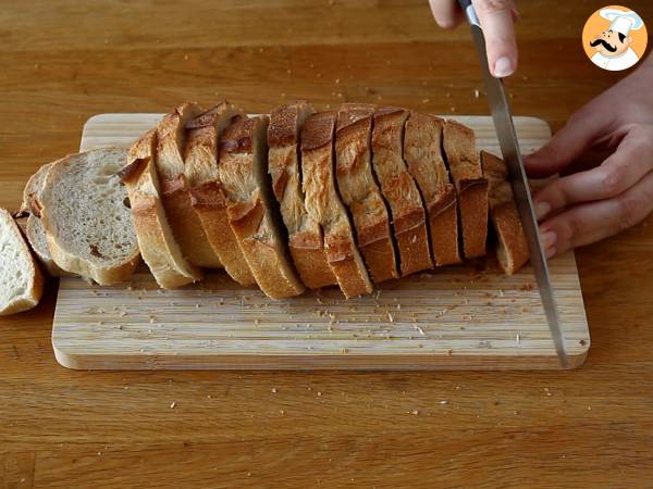 Torrijas francesas, Pan perdido con baguette - Preparación paso 3