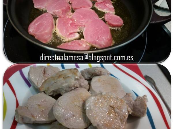 Solomillo de cerdo (al Pedro Ximénez) - Preparación paso 2
