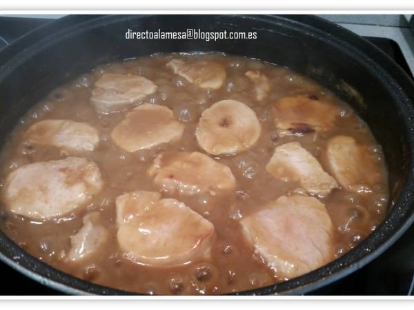 Solomillo de cerdo (al Pedro Ximénez) - Preparación paso 4