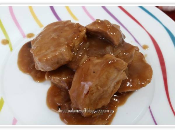 Solomillo de cerdo (al Pedro Ximénez) - Preparación paso 5