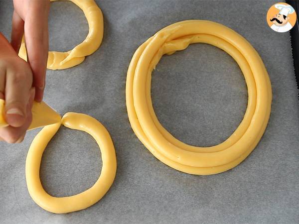 Paris Brest, choux con crema de praliné - Preparación paso 4