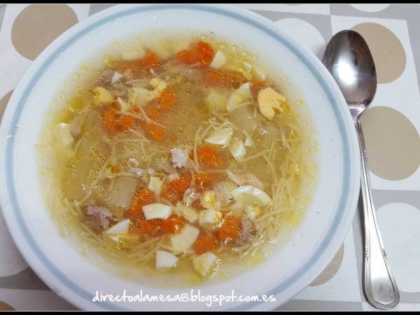 Sopa de picadillo de Paula - Preparación paso 4