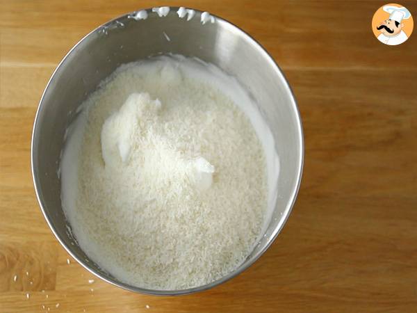 Rocas de coco esponjosas - Preparación paso 3