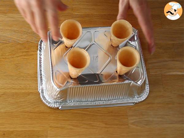 Brownie sorpresa de Navidad - Preparación paso 1