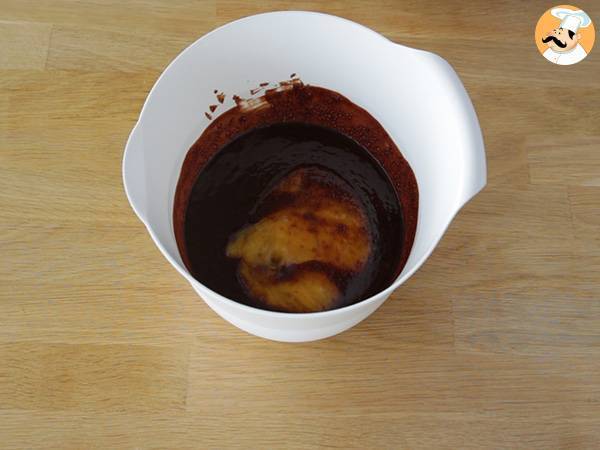 Brownie sorpresa de Navidad - Preparación paso 2