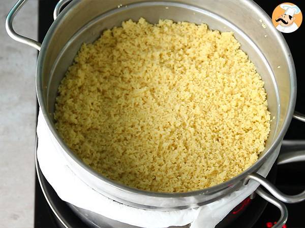 Cuscús marroquí tradicional con pollo - Preparación paso 6