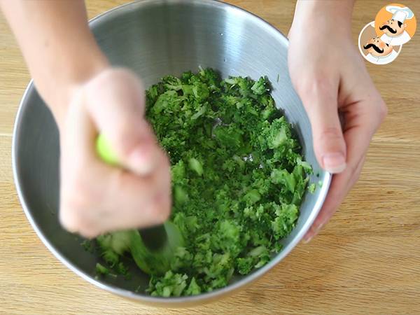 Croquetas de brócoli y parmesano al horno - Preparación paso 2