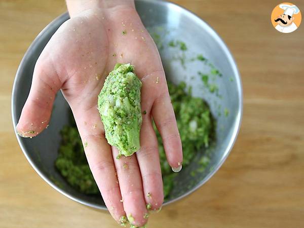 Croquetas de brócoli y parmesano al horno - Preparación paso 4