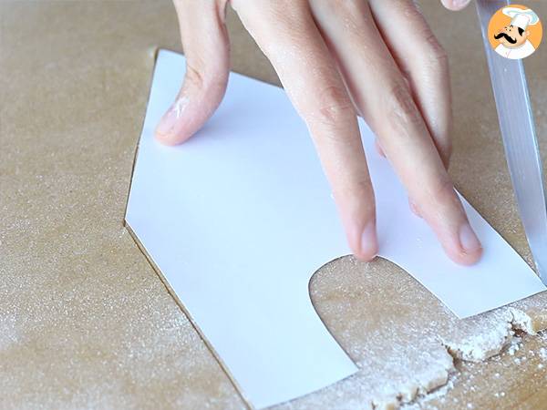 Casa de galletas jengibre para Navidad - Preparación paso 3