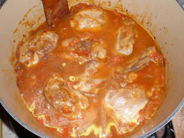 Pollo al chipotle con arroz y cilantro - Preparación paso 9