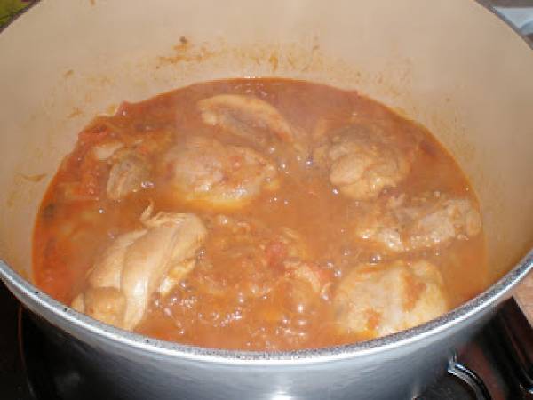 Pollo al chipotle con arroz y cilantro - Preparación paso 10