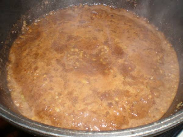 Fesejan, , plato persa de pollo - Preparación paso 6