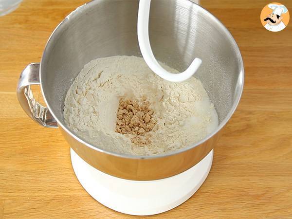 Bollitos con pepitas de chocolate esponjosos - Preparación paso 1