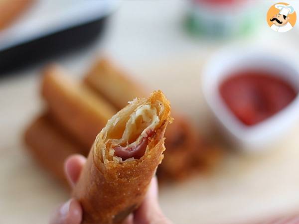 Nems de pizza, rollitos de primavera de pizza extra crujientes - Preparación paso 5