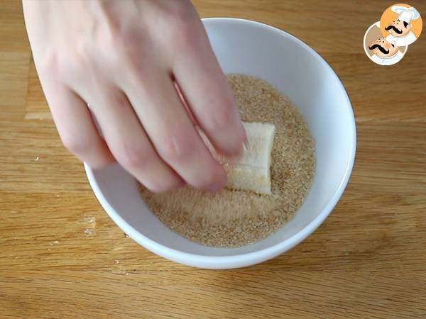 Crujientes de plátano fritos - Preparación paso 2