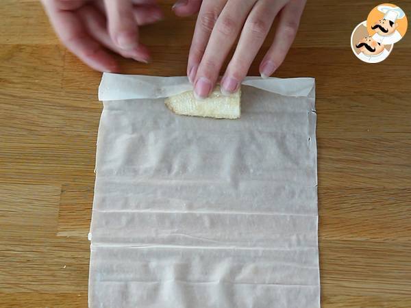 Crujientes de plátano fritos - Preparación paso 3