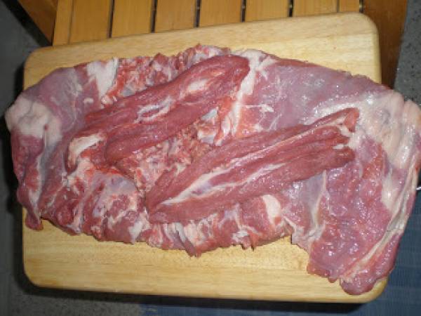 Silla de cordero rellena al horno - Preparación paso 1