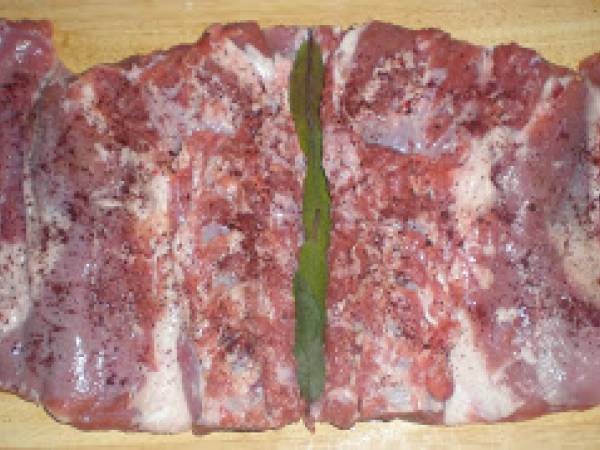 Silla de cordero rellena al horno - Preparación paso 5