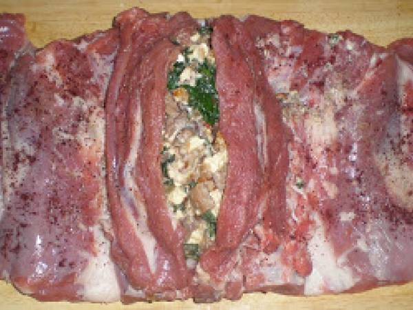 Silla de cordero rellena al horno - Preparación paso 7