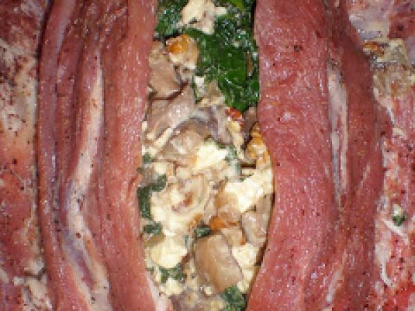 Silla de cordero rellena al horno - Preparación paso 8