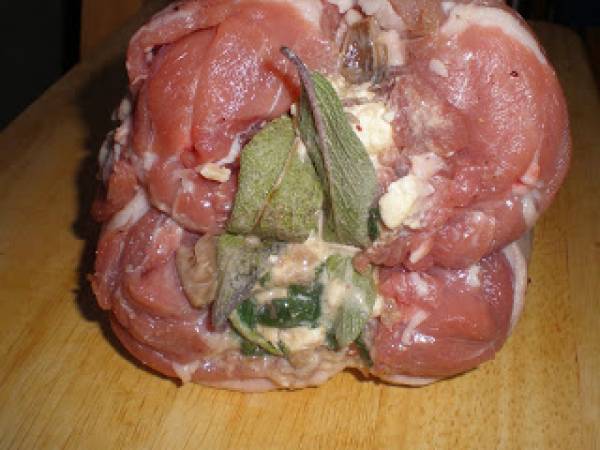 Silla de cordero rellena al horno - Preparación paso 9