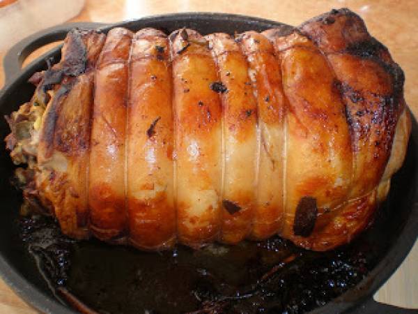 Silla de cordero rellena al horno - Preparación paso 16