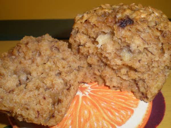 Muffins veganos de mantequilla de cacahuete y plátano - Preparación paso 8