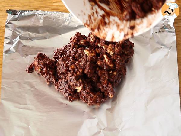 Salchichón de chocolate, charcutería dulce - Preparación paso 3