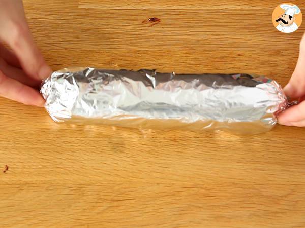 Salchichón de chocolate, charcutería dulce - Preparación paso 4