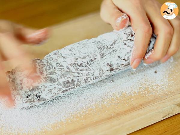 Salchichón de chocolate, charcutería dulce - Preparación paso 5