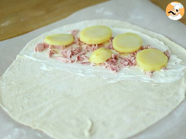 Calzone de queso y patatas - Preparación paso 2