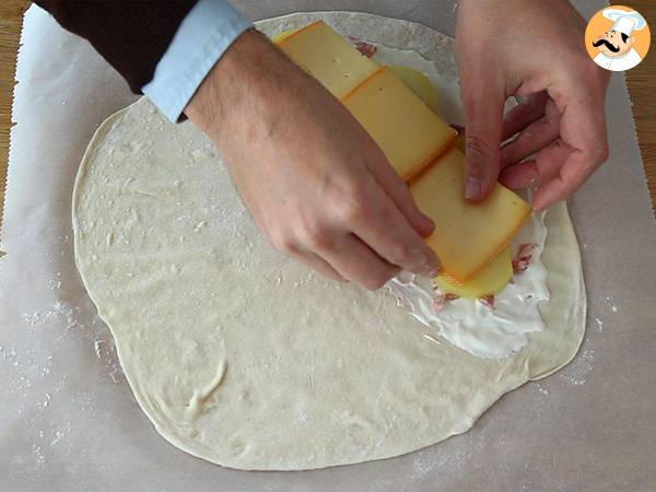 Calzone de queso y patatas - Preparación paso 3