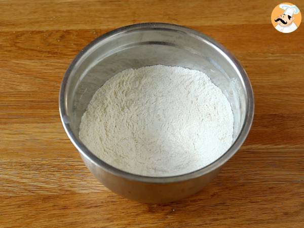 Pancakes con jamón y queso, tortitas rellenas - Preparación paso 1