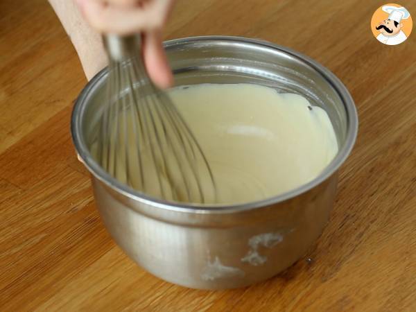 Pancakes con jamón y queso, tortitas rellenas - Preparación paso 2