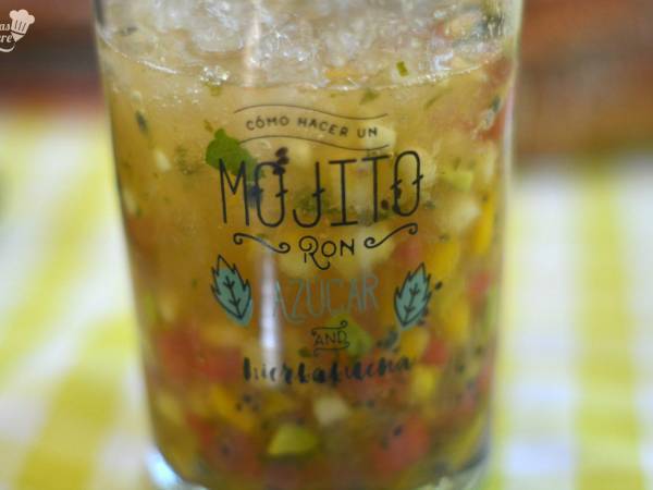 Macedonia de frutas al mojito - Preparación paso 2