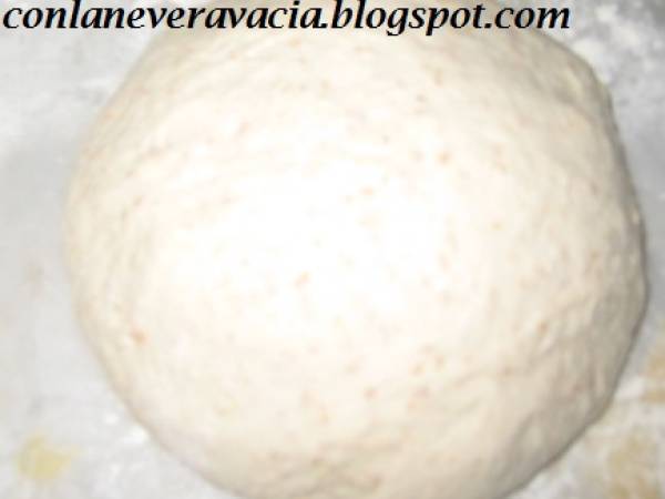 Coca de tomate de nuestro huerto - Preparación paso 1