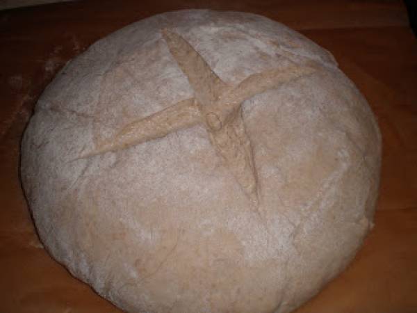 Pan rústico, con harina integral y de centeno - Preparación paso 13